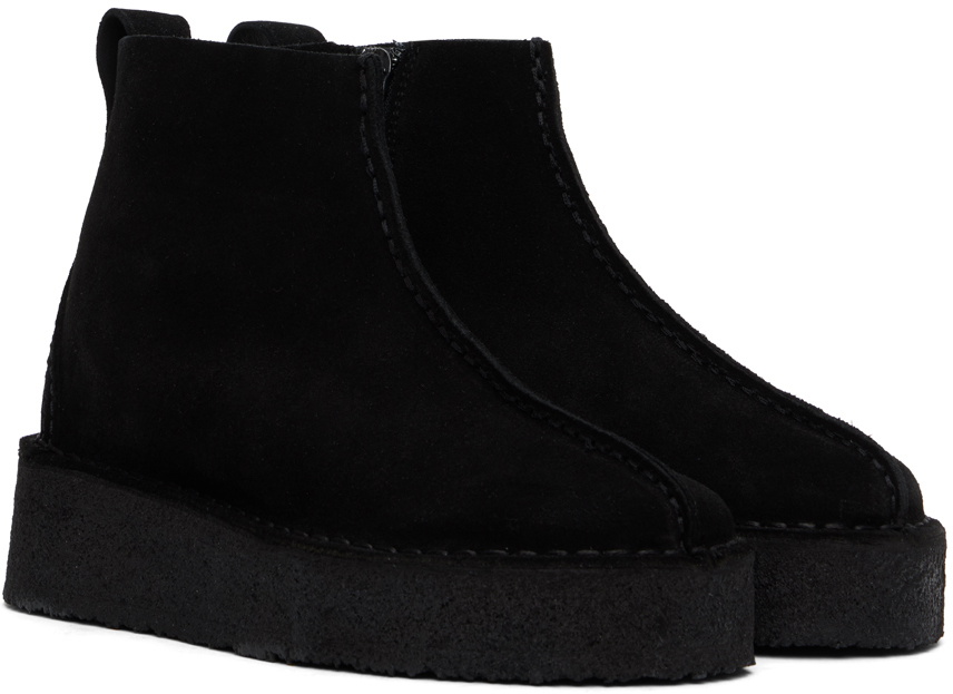 Clarks Originals Black Trek Wedge Boots Clarks Originals