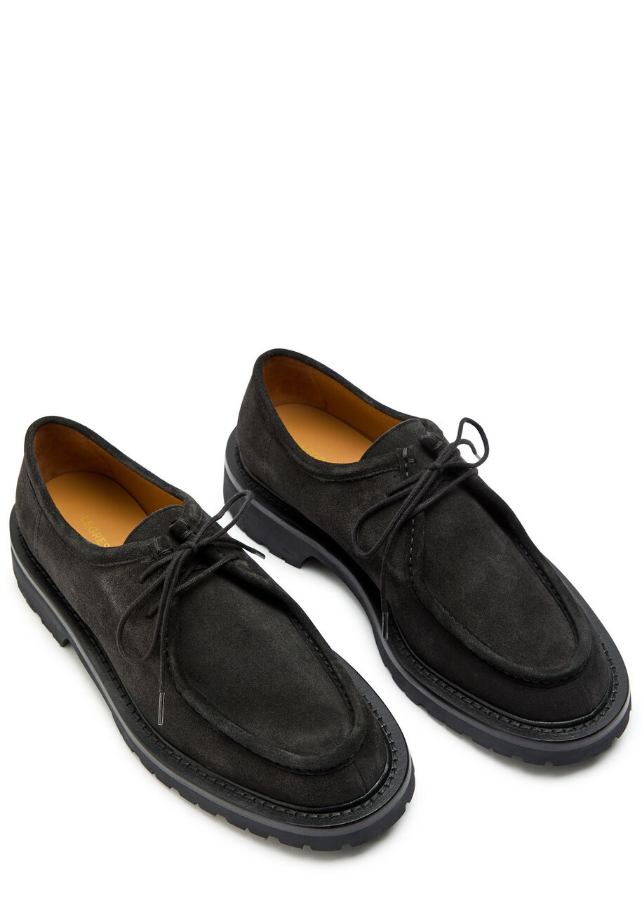 Legres Suede Derby Shoes Black