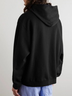 Marni - Oversized Logo-Embroidered Cotton-Jersey Hoodie - Black