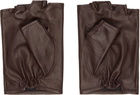 OUR LEGACY Burgundy Biker Gloves