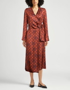 Manila Grace Womens Midi dress Rust