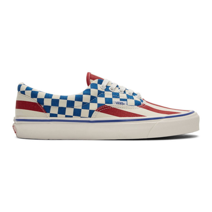 Photo: Vans Red and Blue Anaheim Factory Era 95 DX Sneakers