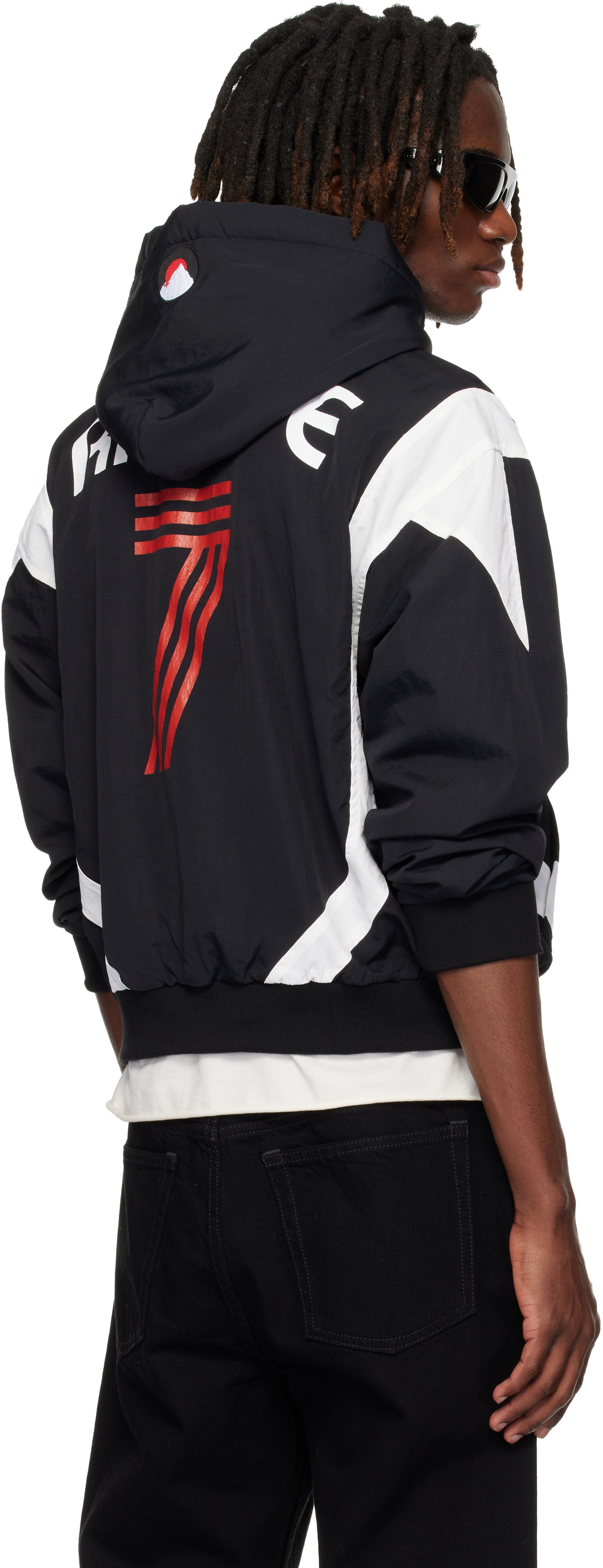 Rhude Black Lago Soccer Hoodie