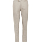 Canali - Beige Kei Slim-Fit Linen and Wool-Blend Suit Trousers - Neutrals