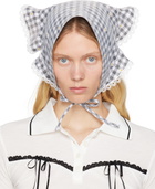 Anna Sui Black & White Ruffle Headscarf