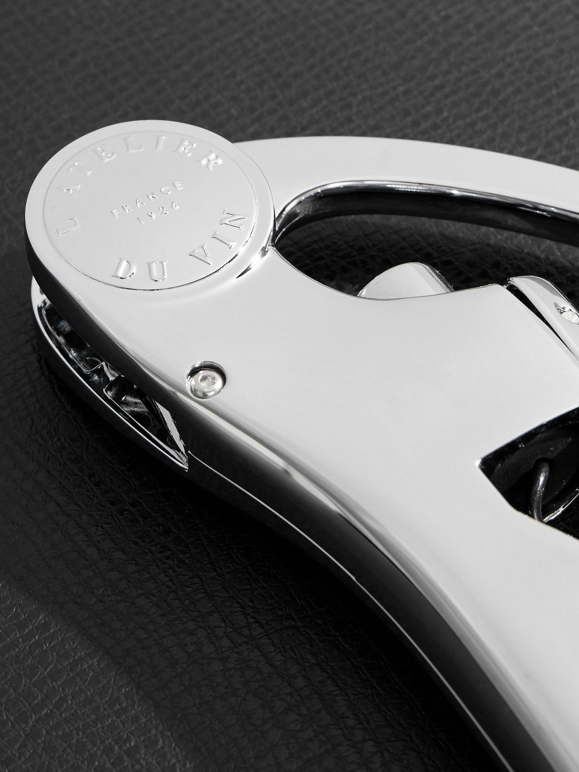L'Atelier Du Vin - Up & Down Silver-Tone and Leather Corkscrew and Champagne Stopper Set