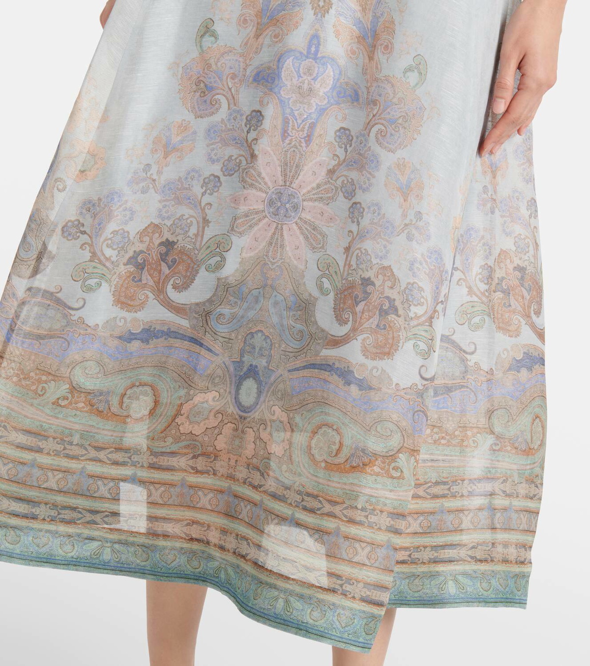 【Zimmermann】Eden linen and silk midi dress Zimmermann Eden linen and silk midi dress Zimmermann
