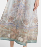 Zimmermann Eden linen and silk midi dress