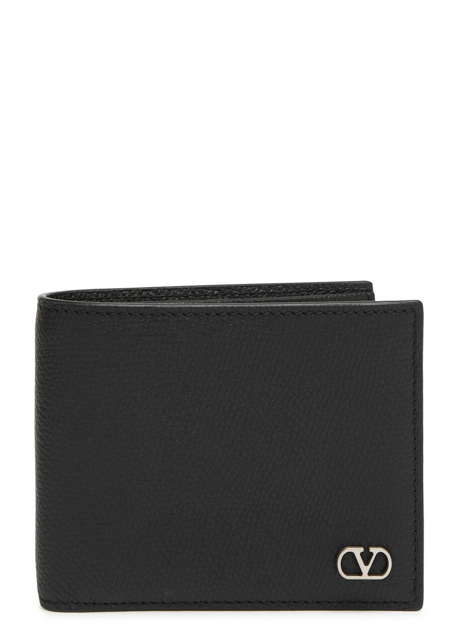 Valentino VLogo Grained Leather Wallet - Black - One Size