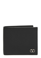 Valentino VLogo Grained Leather Wallet - Black - One Size