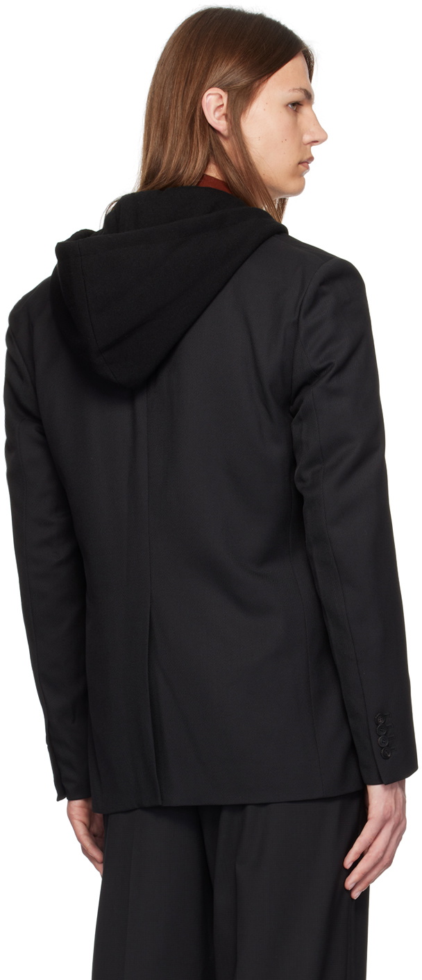 Solid Homme Black Twill Blazer