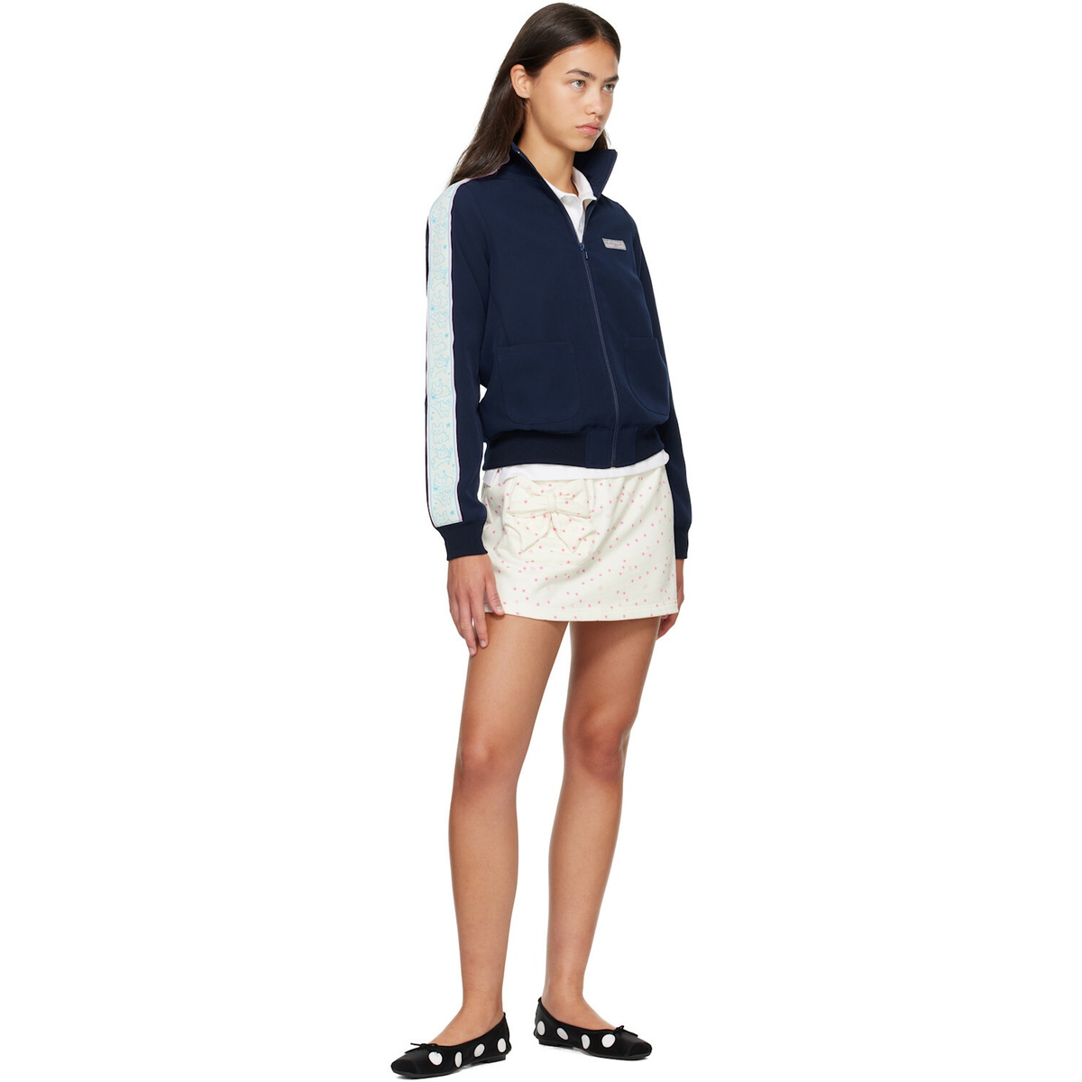 Sandy Liang Navy Lia Jacket