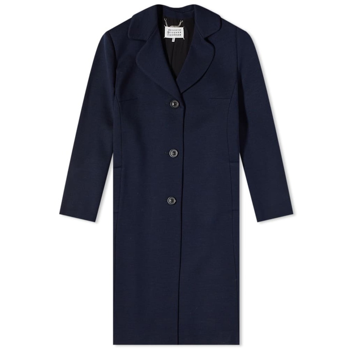 Photo: Maison Margiela Men's Wool Overcoat in Dark Navy