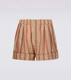 Saint Laurent Striped twill shorts