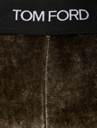 TOM FORD - Stretch Velvet Logo Leggings