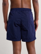 C.P. Company - Straight-Leg Mid-Length Garment-Dyed Swim Shorts - Blue