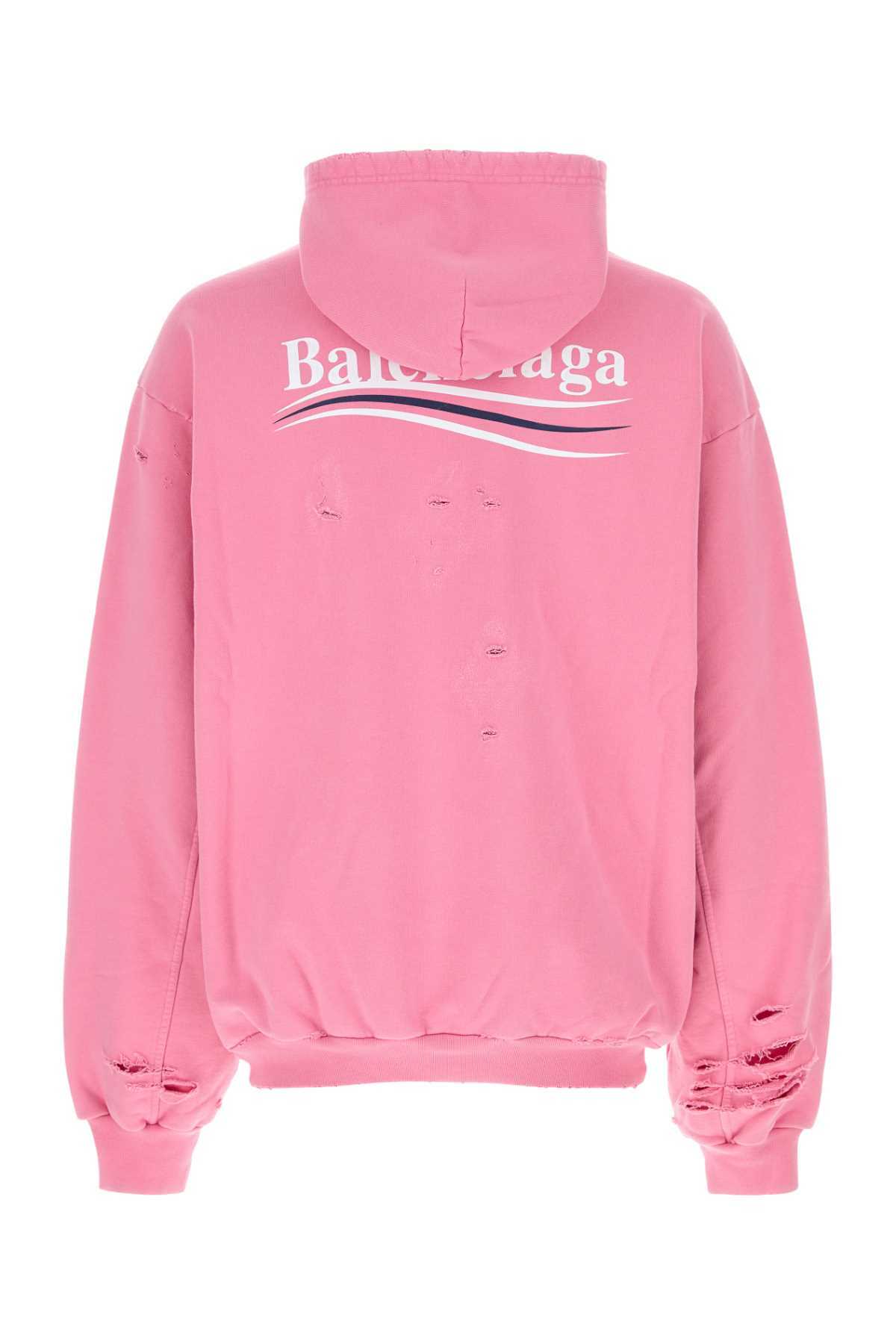 Balenciaga Pink Cotton Oversize Sweatshirt