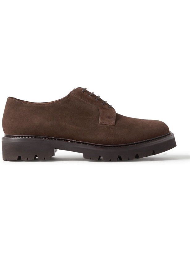 Photo: Grenson - Melvin Suede Derby Shoes - Brown