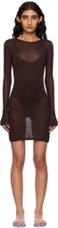 Haight Brown Jane Knit Minidress