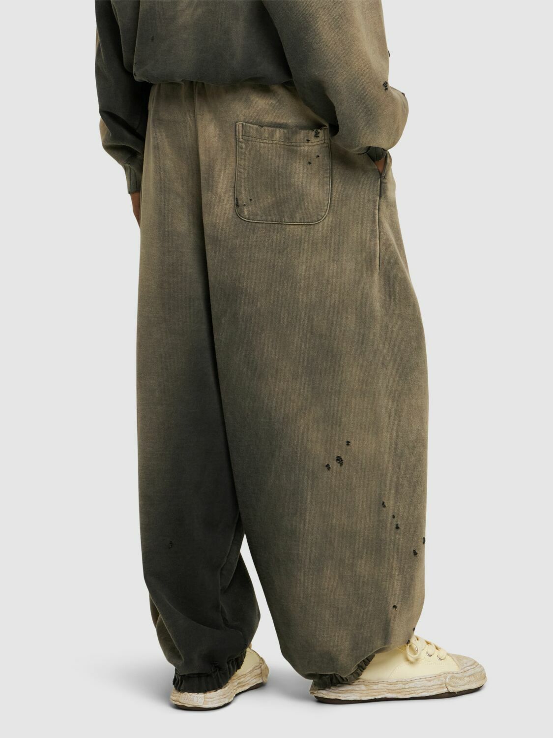 MIHARA YASUHIRO Faded Cotton Wide Leg Sweatpants