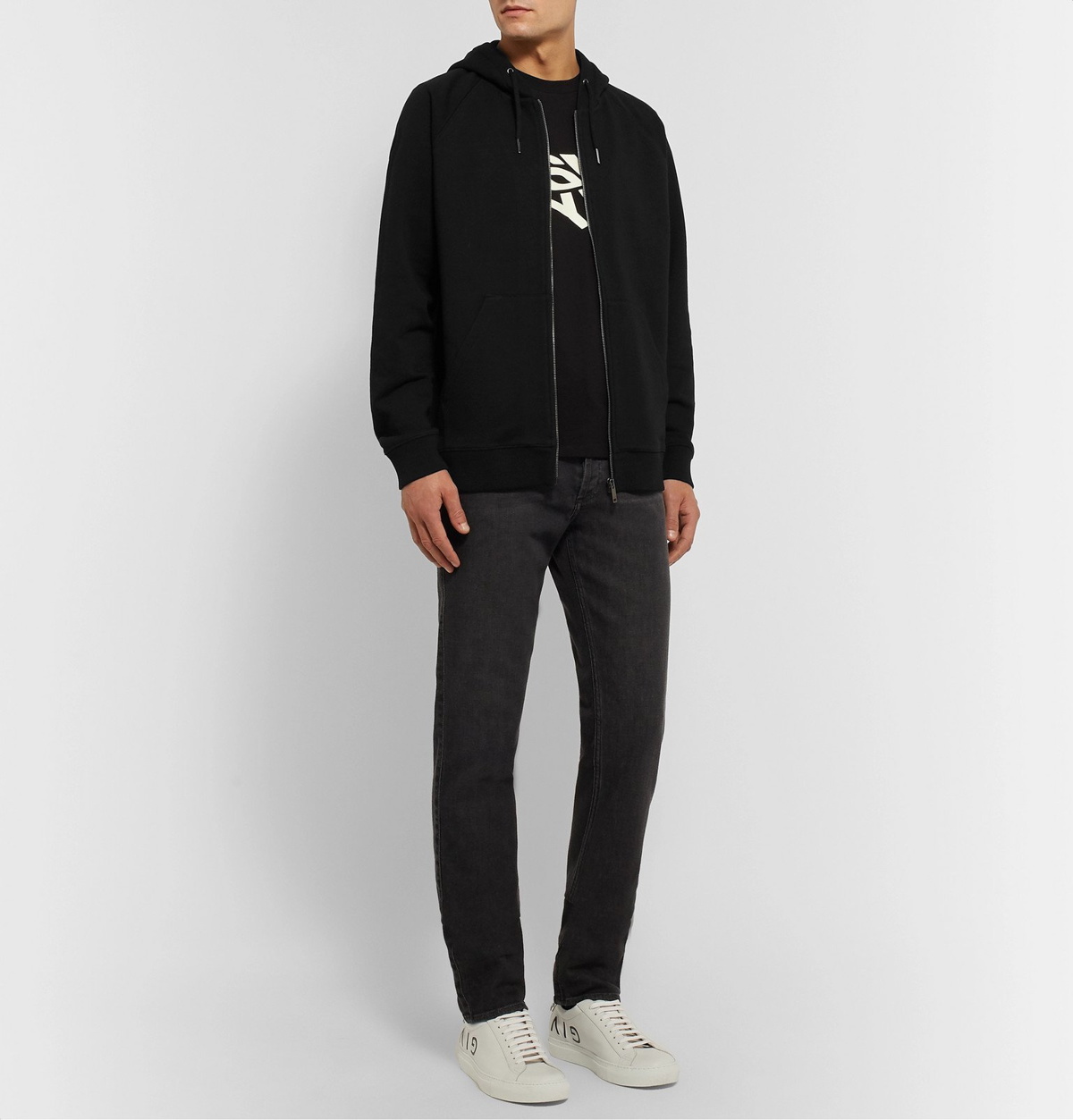 Givenchy - Logo-Embroidered Loopback Cotton-Jersey Zip-Up Hoodie