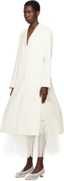 Simone Rocha SSENSE Exclusive Bridal Capsule Cut-Out Bow Detail Coat