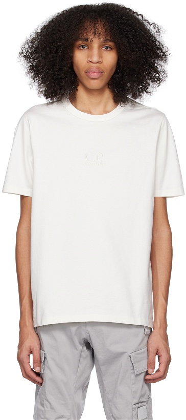Photo: C.P. Company White Embroidered T-Shirt