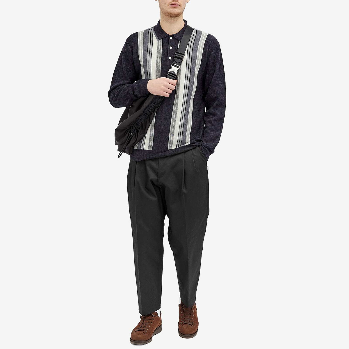Neighborhood Men's Two Tuck Trousers in Black Neighborhood