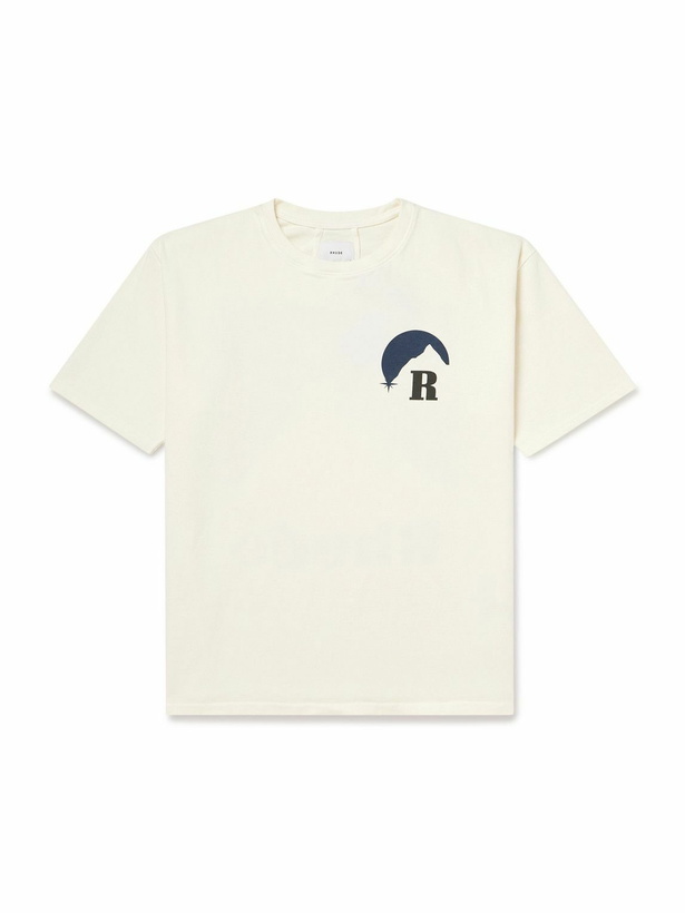 Photo: Rhude - Moonlight Logo-Print Cotton-Jersey T-Shirt - White