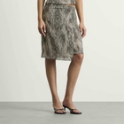 ST. Agni Women's Savannah Silk Wrap Skirt in Sand