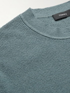 Theory - Dariel Ribbed Cotton-Blend Sweater - Blue
