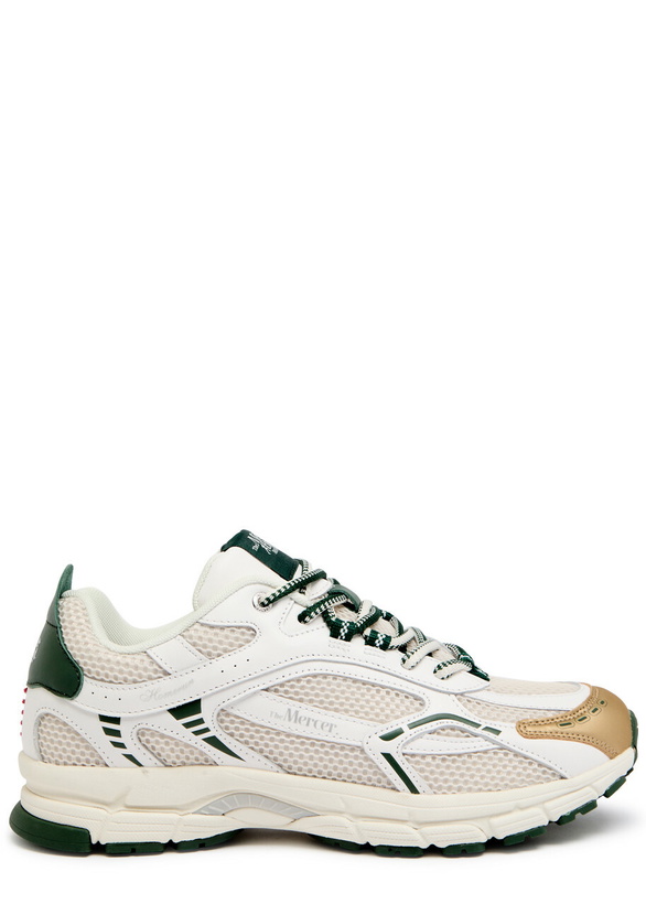 Photo: Mercer Re-run Panelled Mesh Trainers White And Green