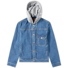MASTERMIND WORLD Hooded Layer Skull Denim Jacket
