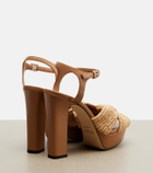 Jimmy Choo Heloise raffia and leather sandals