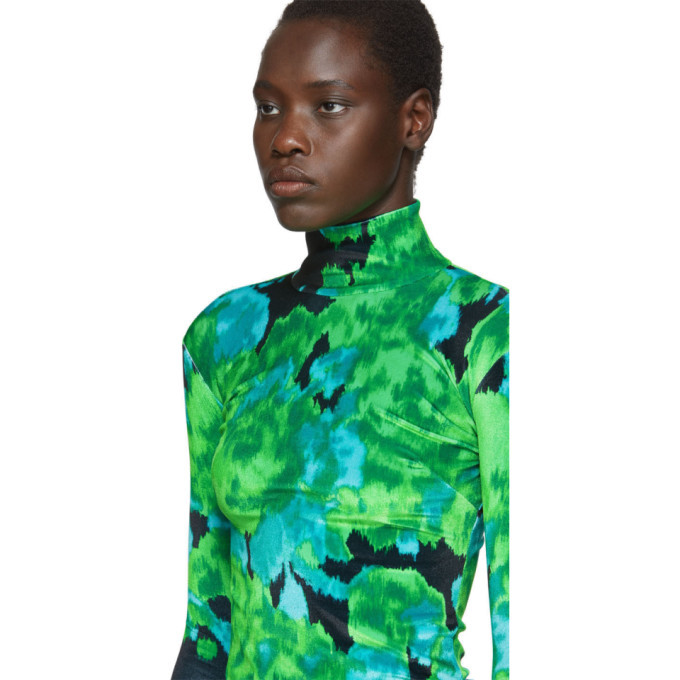 Richard Quinn Green Floral Turtleneck Richard James