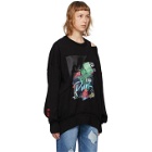 SJYP Black Collage Cutout Sweatshirt
