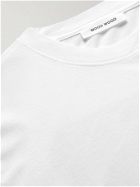 Wood Wood - Mark Vortex Printed Organic Cotton-Jersey T-Shirt - White