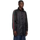 Gucci Black Jacquard GG Windbreaker Jacket