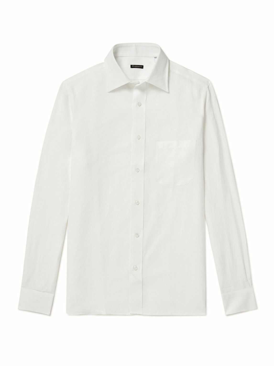 Rubinacci - Cutaway-Collar Linen Shirt - White Rubinacci