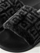 Givenchy - Printed Shearling and Rubber Slides - Black