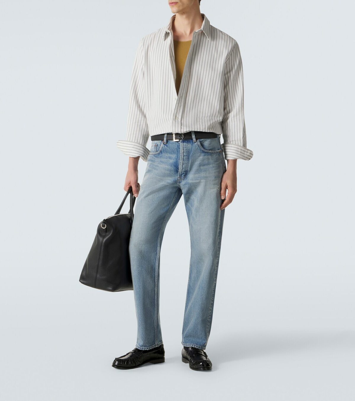 Saint Laurent Distressed straight jeans