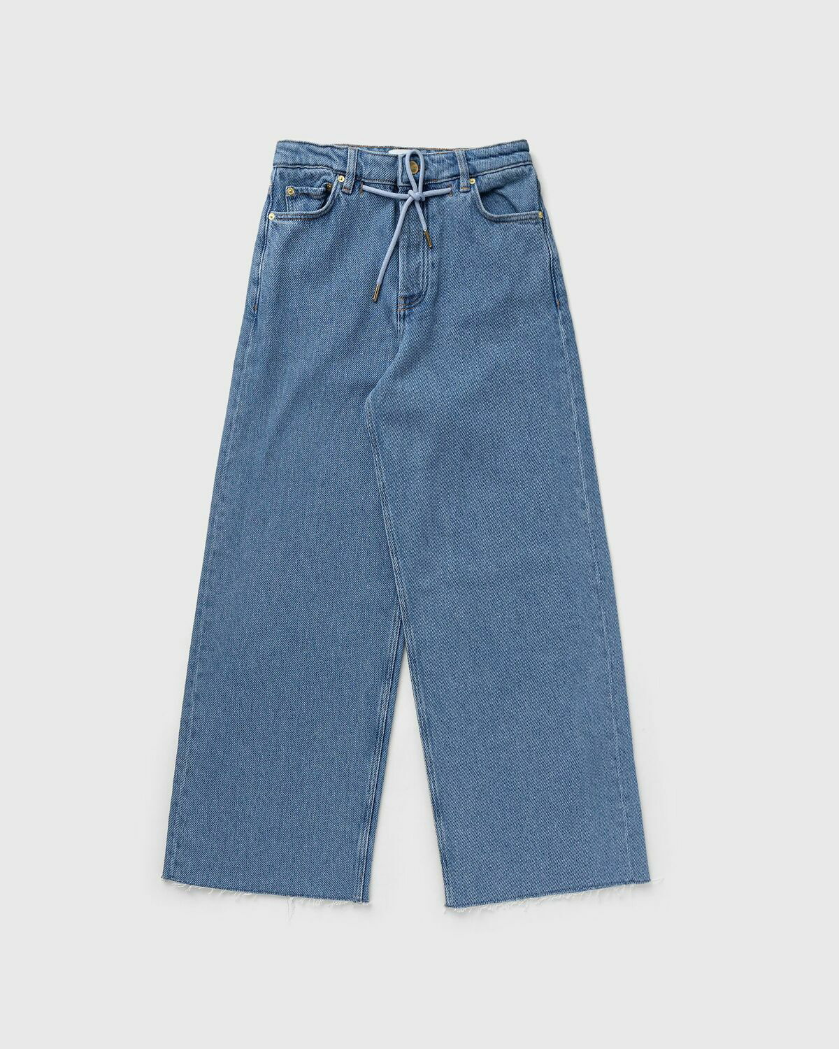 Ganni Heavy Denim Wide Drawstring Jeans - Wide leg jeans 