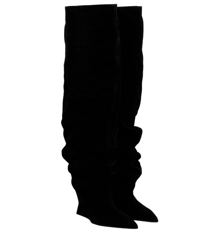Photo: Balmain Suede over-the-knee boots