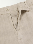 Boglioli - Slim-Fit Straight-Leg Garment-Dyed Linen Suit Trousers - Neutrals