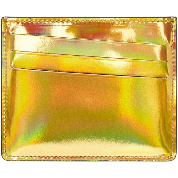 Photo: Maison Margiela Gold and Silver Metallic Bicolor Card Holder