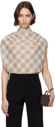 Kallmeyer Beige Naia Draped Blouse