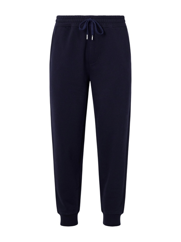 Photo: Slowear - Zanone Tapered Cotton and Cashmere-Blend Jersey Sweatpants - Blue