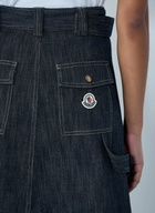 Moncler Button-Front Denim Midi Skirt