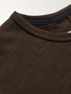 Rag & Bone - Classic Flame Slub Organic Cotton-Jersey T-Shirt - Brown