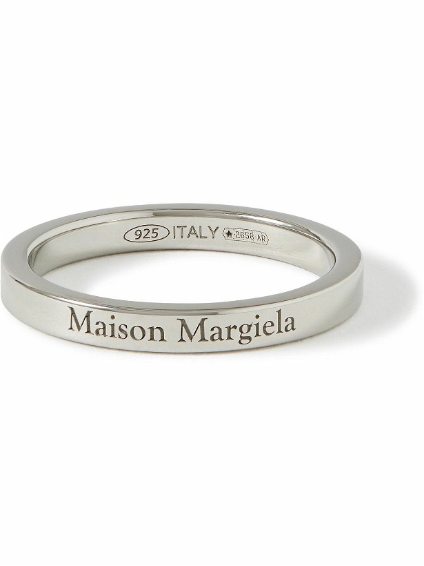 Photo: Maison Margiela - Logo-Engraved Silver Ring - Silver